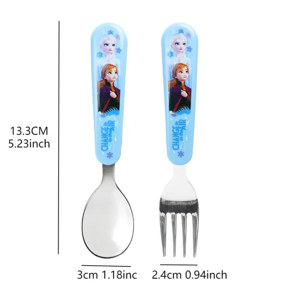 Frozen Kids Spoon and Fork Set with Case