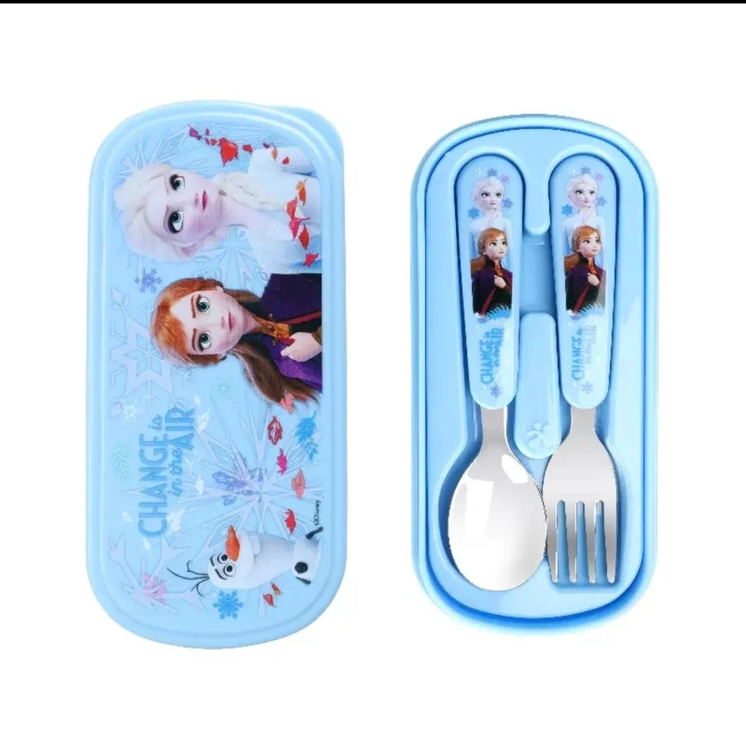 Frozen Kids Spoon and Fork Set with Case