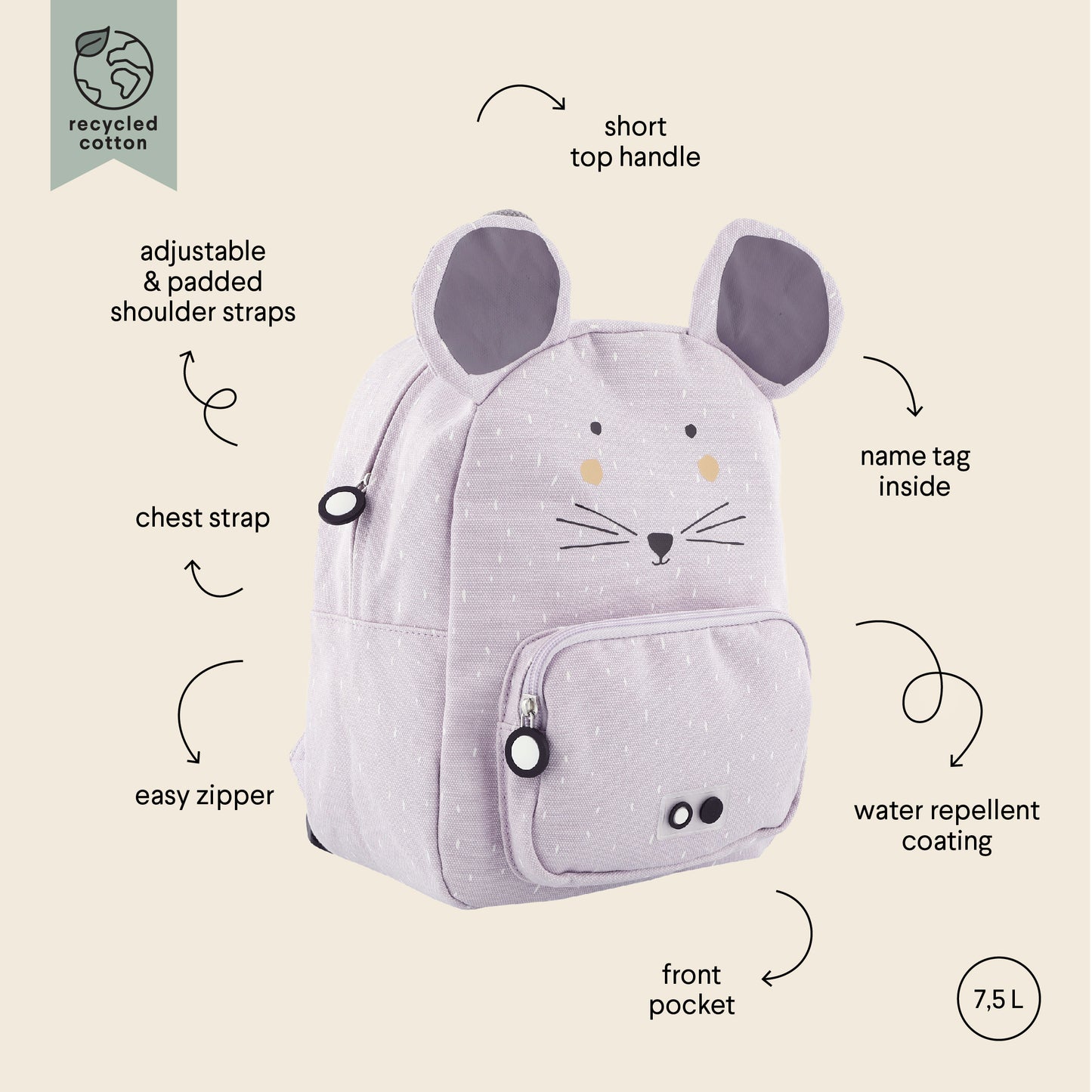 Backpack 12inch - Mrs. Mouse