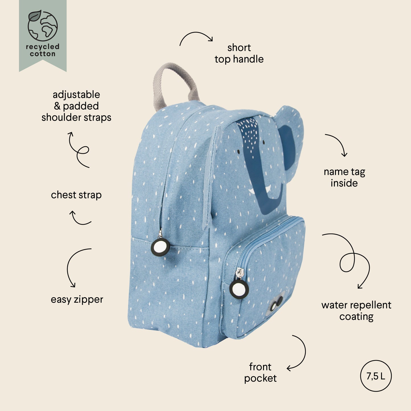 Backpack 12inch - Mrs Elephant