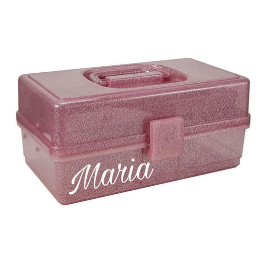 Glitter pink accessories box