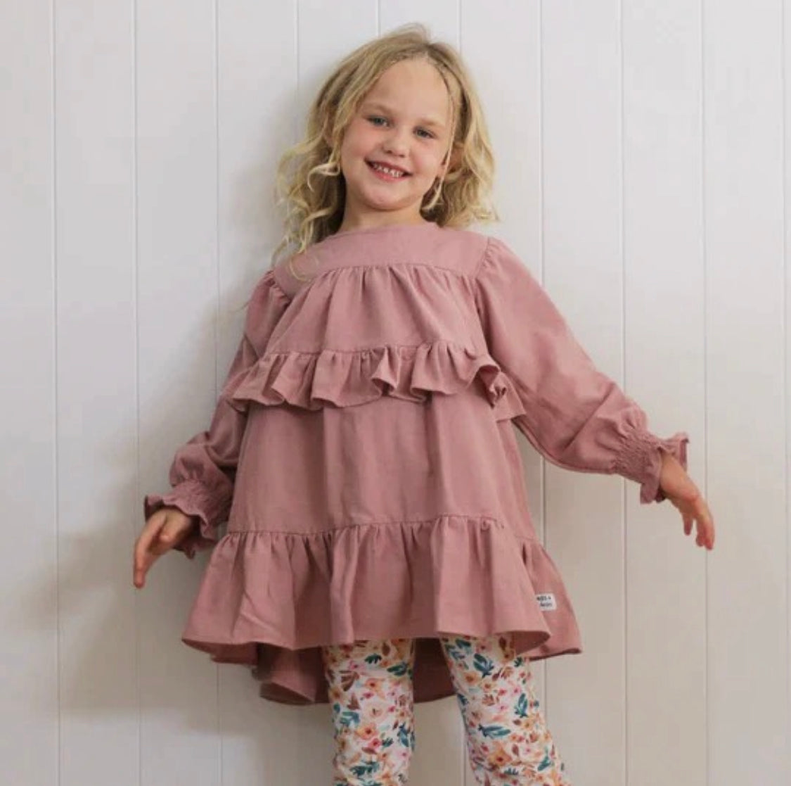 Dusty Plum Ruffle Dress